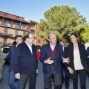 Luis de Guindos y Juan Vicente Herrera, en el acto central de campaña del PP de Segovia