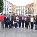Alfonso Fernández Mañueco, con los candidatos del PP de Segovia