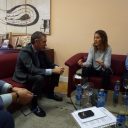 La Portavoz del PP en el Ayuntamiento, Raquel Fernández se reúne con el Presidente de la FES, Andrés Ortega.