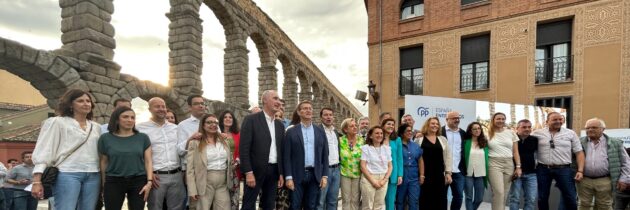 El Partido Popular y Núñez Feijoo eligen el Acueducto como escenario y a José Mazarías como abanderado para mostrar la solidez de las candidaturas municipales en Castilla y León