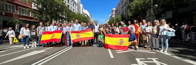 Más de un centenar de afiliados y simpatizantes del PP de Segovia participan en la manifestación de Madrid